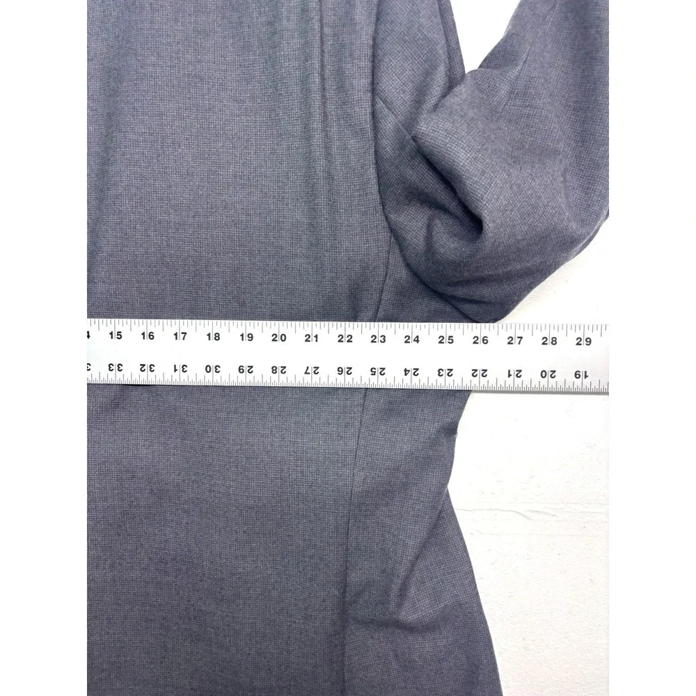Jos A Bank 52L 42x32 Gray Micro Check Pant Suit Lightweight Flannel Signature